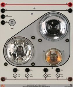 Hauptscheinwerfer mit Begrenzungsleuchte, Leuchtweitenregulierung, Blinker (rech