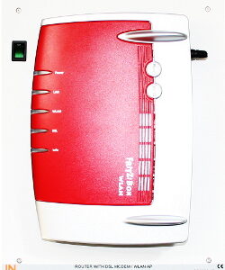 WLAN Access Point mit integriertem Router, Ethernet-Switch und DSL-Modem